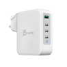130W Gan Usb-c 4-PORT Charger - Uk White Grey | APLIUM