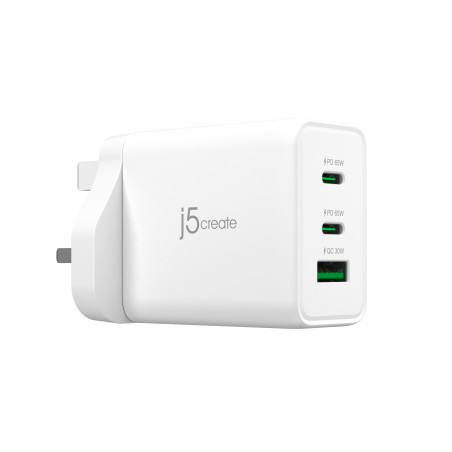 65W Gan Usb-c 3-PORT Charger Uk White | APLIUM