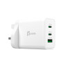 65W Gan Usb-c 3-PORT Charger Uk White | APLIUM