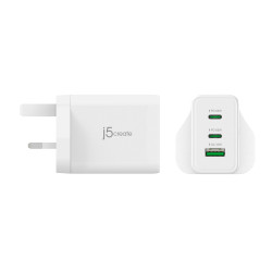 65W Gan Usb-c 3-PORT Charger Uk White | APLIUM