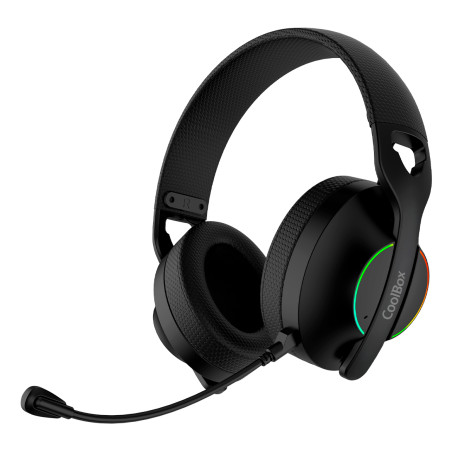Coolbox Headband Headphones Mic WB01 RF+BT Black | APLIUM