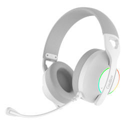 Coolbox Headband Headphones Mic WB01 RF+BT White | APLIUM