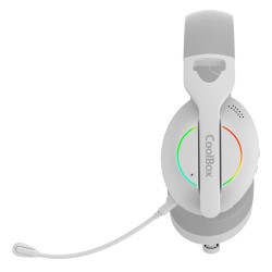 Coolbox Headband Headphones Mic WB01 RF+BT White | APLIUM