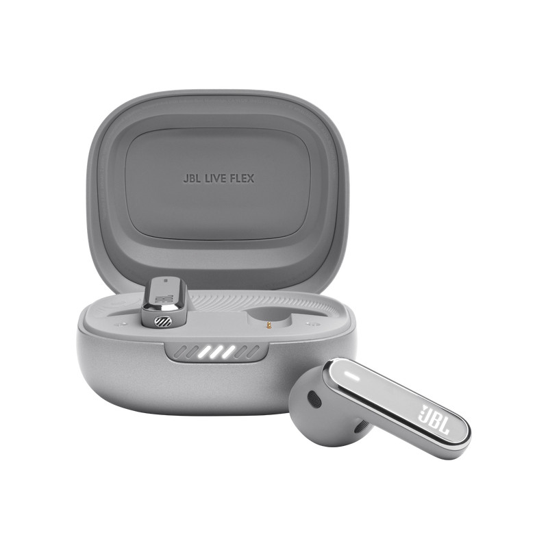 Jbl Live Flex True Wireless Nc Earbuds Wifi Charging Ft Silv | APLIUM