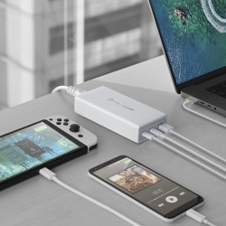 185W Gan Pd 3.1 Usb-c 3-PORT Uk Plug Charger | APLIUM