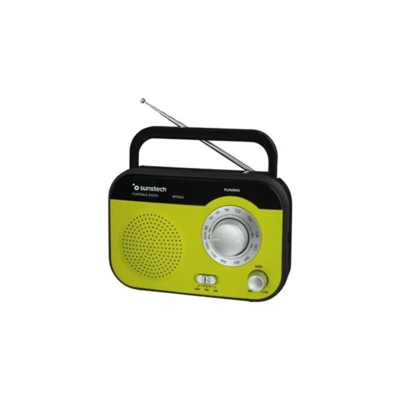 Radio Portátil Sunstech RPS560/ con Cable/ a Pilas/ Verde