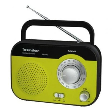 Radio Portátil Sunstech RPS560/ con Cable/ a Pilas/ Verde