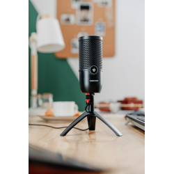 Cherry Um 3.0 USB Mic For STREAMING/OFFICE Black | APLIUM