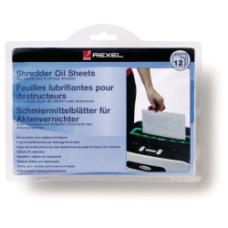 Pack De 12 Hojas Lubricantes Compatible Destructoras Rexel | APLIUM
