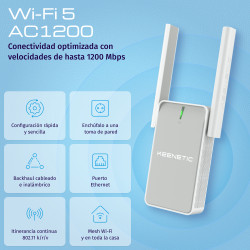 Keenetic Buddy 5 (KN-3311) AC1200 Wi-fi Extender Mesh 1 Por | APLIUM
