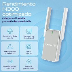 Keenetic Buddy 4 (KN-3211) N300 Wi-fi Extender Mesh 1 Porta | APLIUM