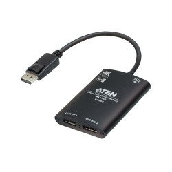 2-PORT True 4K Displayport Mst Compact Splitter With Fixed D | APLIUM