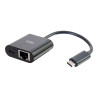 C2G USB C to Ethernet Adapter With Power Delivery - Black - | APLIUM
