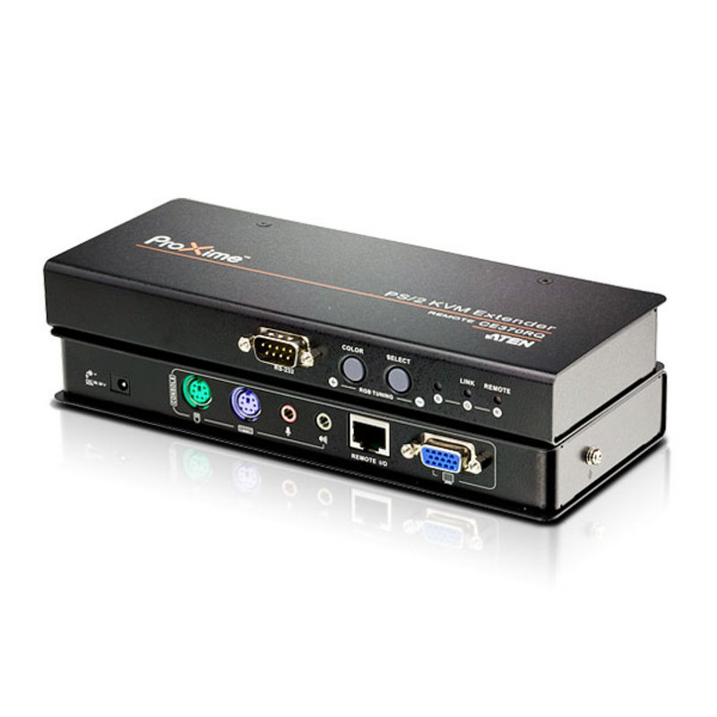 PS/2 VGA Kvm Extender With Audi O And RS-232 + Deskew (300M) | APLIUM