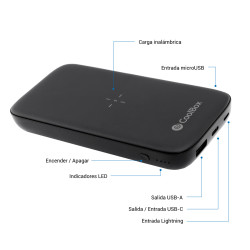 Powerbank Qi Coolbox 10000MAH Negro | APLIUM