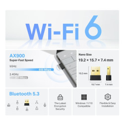AX900 Nano Dual Band Wi-fi 6 Bluetooth 5.3 USB Adapter | APLIUM