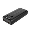 Powerbank DP20 20000MAH LCD+CAB USB-C+LIGHTING Negro Carga R | APLIUM