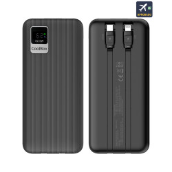 Powerbank DP10 10000MAH LCD+CAB USB-C+LIGHTING Negro Carga R | APLIUM