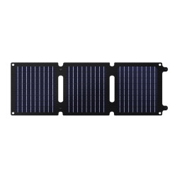 Cargador Panel Solar 20W Portatil Negro Zuny | APLIUM