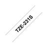 TZE231S 12mm Black on White Tape 4m