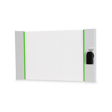 Glass front door for 7U wall