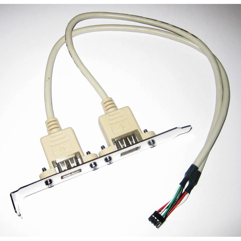 DOBBELT USB KABEL M. SLOTBLIK