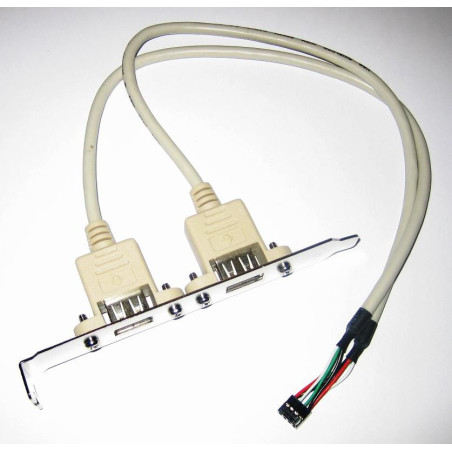 DOBBELT USB KABEL M. SLOTBLIK