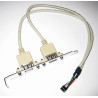 DOBBELT USB KABEL M. SLOTBLIK