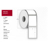 Label 70x50 - Core 25. White.