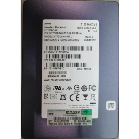 480GB SATA 6G Small Form