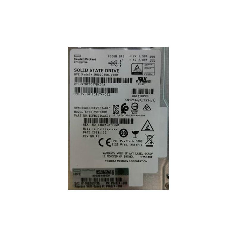 SSD 800GB SFF SAS MU DS SC