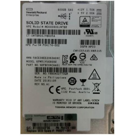 SSD 800GB SFF SAS MU DS SC