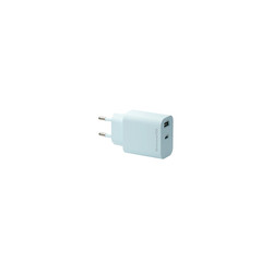 EU Wall Charger USB-C 20W+USB-A 18W BLU